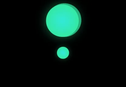 The watch check-in: a glowing habit blob with the offering drop beneath it.